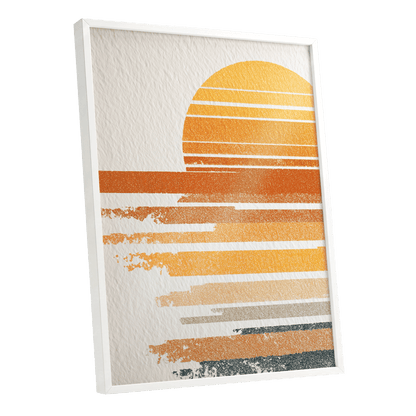Saffron Horizon – white framed poster option