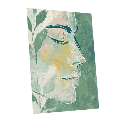 Sage Contour Portrait – unframed poster option