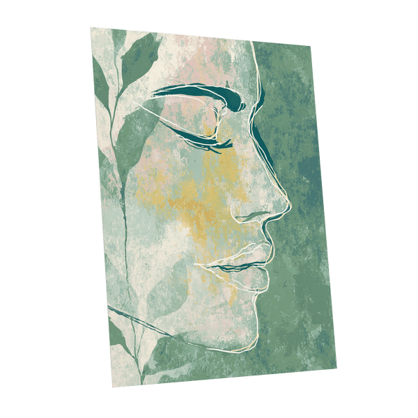 Sage Contour Portrait – unframed poster option