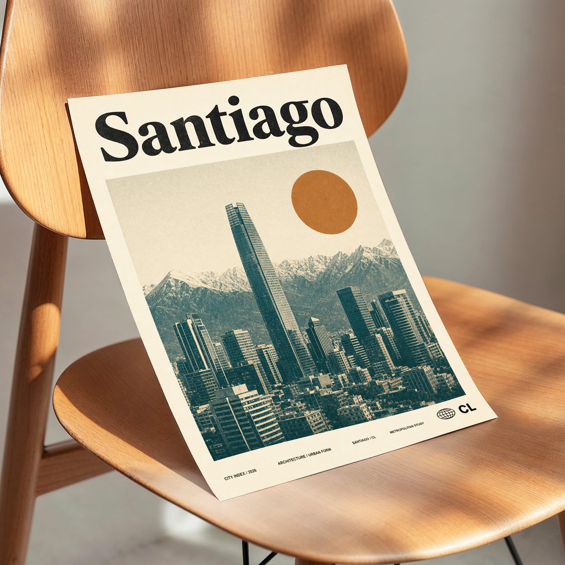 Santiago Sunline, beige, green, black minimalist wall art displayed in a styled interior, gallery view 3
