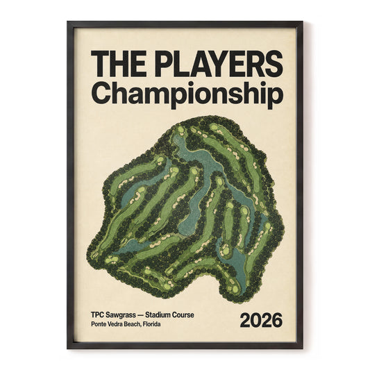 Sawgrass Championship, green, beige, black nature wall art, front artwork view