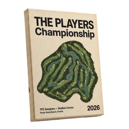Sawgrass Championship, green, beige, black nature wall art shown as a stretched canvas wall art