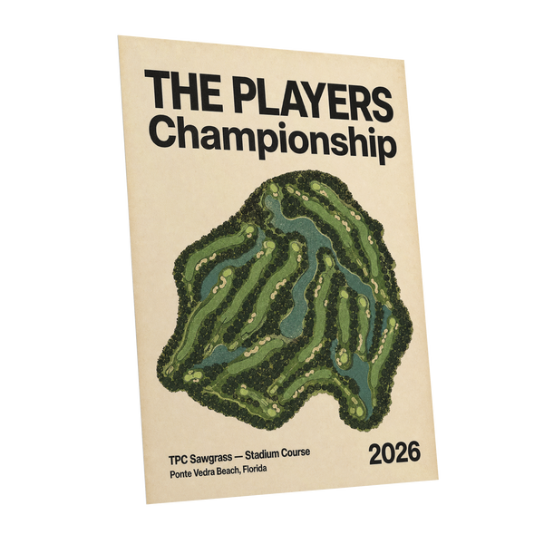 Sawgrass Championship, green, beige, black nature wall art shown as a unframed poster wall art print