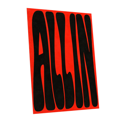 Scarlet Stretch, red, black minimalist wall art shown as a unframed poster wall art print