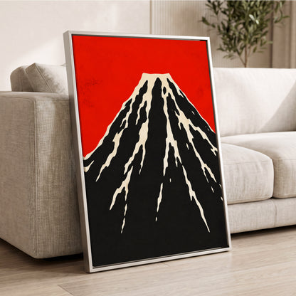 Scarlet Summit, red, black, beige nature wall art displayed in a styled interior, gallery view 8