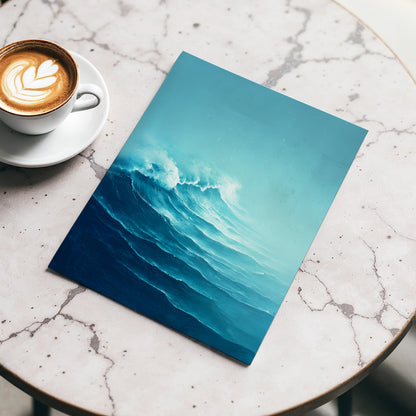 Seafoam Rising, blue, green, white nature wall art displayed in a styled interior, gallery view 5