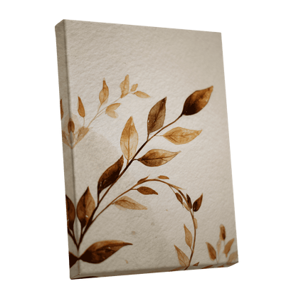 Sepia Leaf Reverie – stretched canvas option
