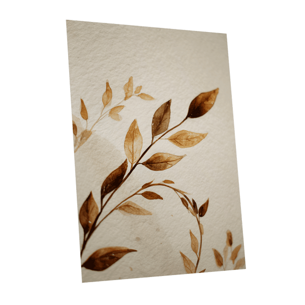 Sepia Leaf Reverie – unframed poster option