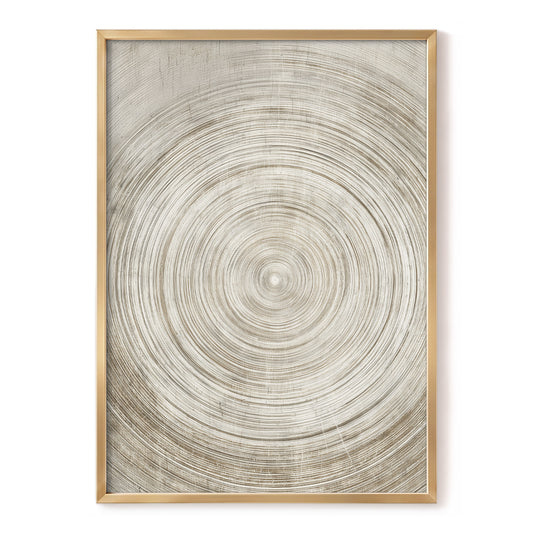 Sepia Pulse, beige, brown, white minimalist wall art, front artwork view