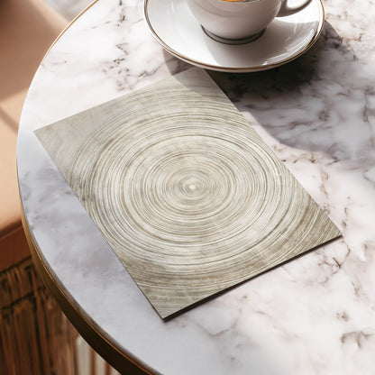 Sepia Pulse, beige, brown, white minimalist wall art displayed in a styled interior, gallery view 5