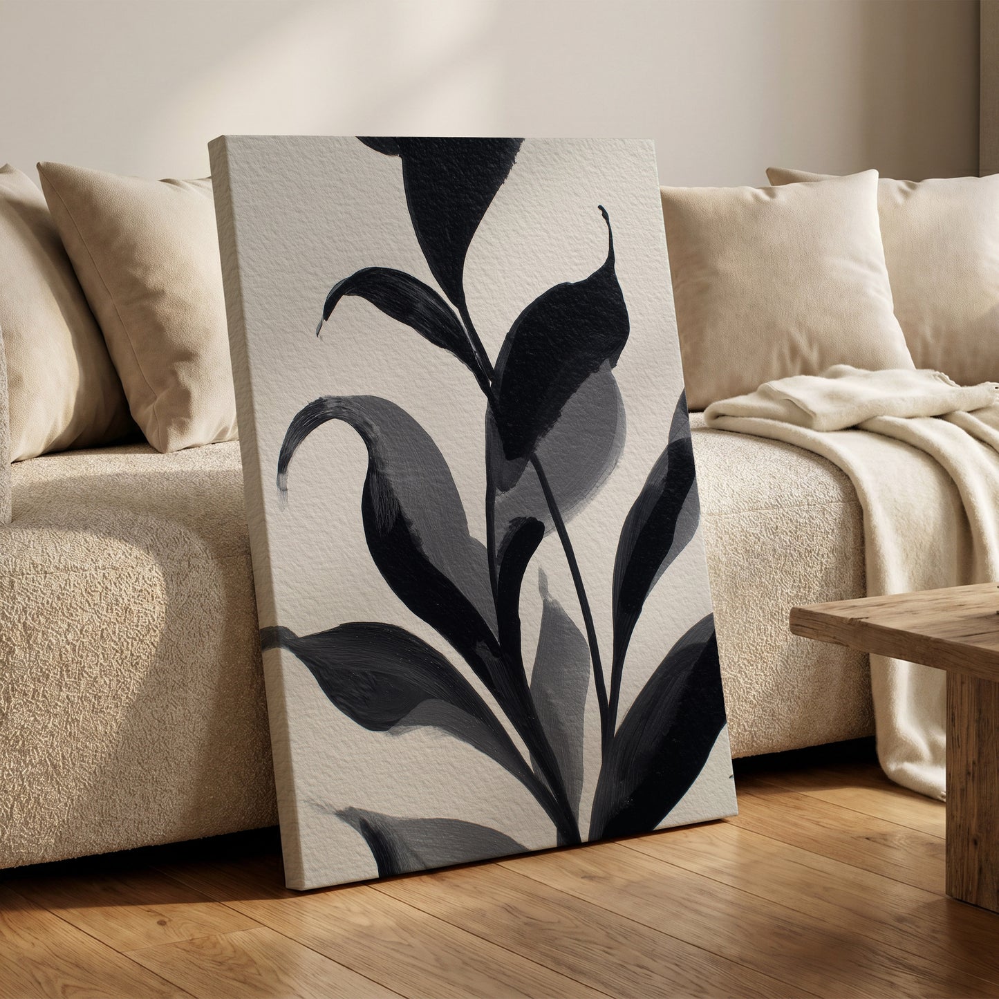 Shadowleaf Cadence – canvas wall art in a styled interior, gallery view 1