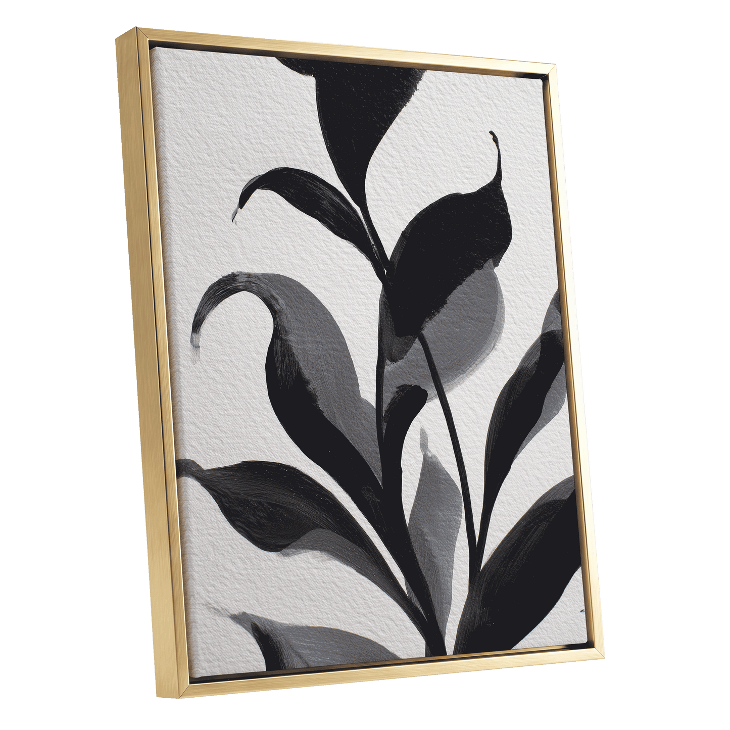 Shadowleaf Cadence – gold framed canvas option