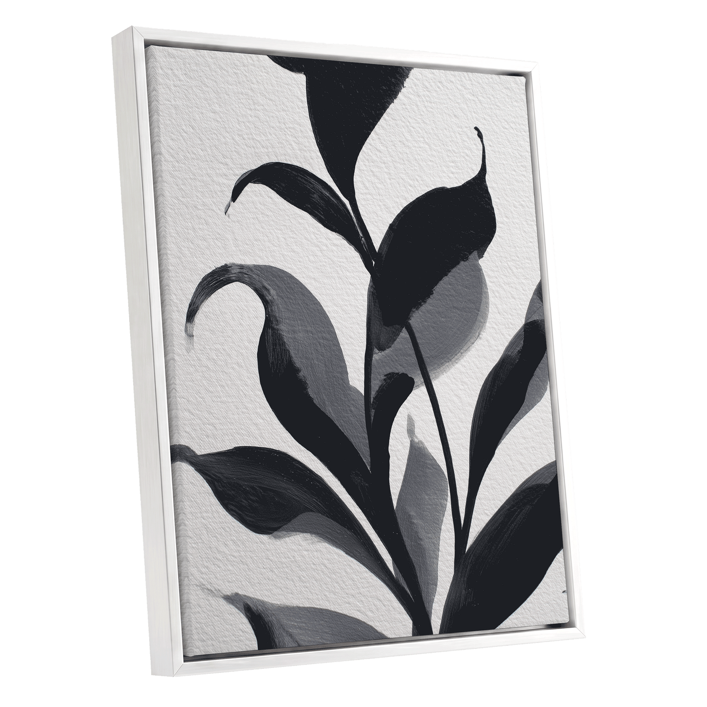 Shadowleaf Cadence – white framed canvas option