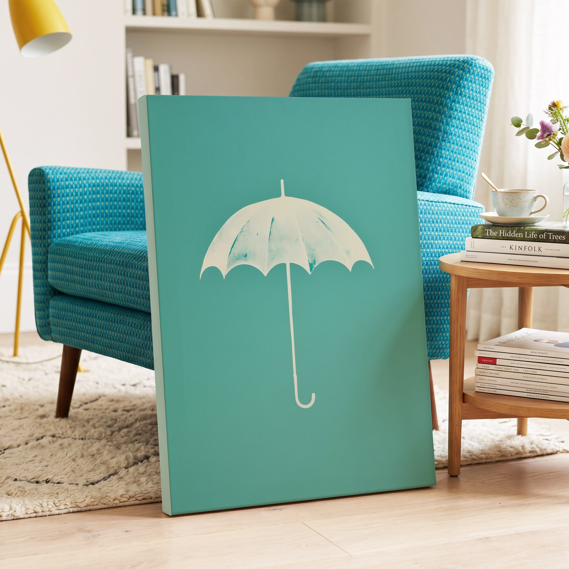 Shelter in Seafoam – canvas wall art in a styled interior, gallery view 2