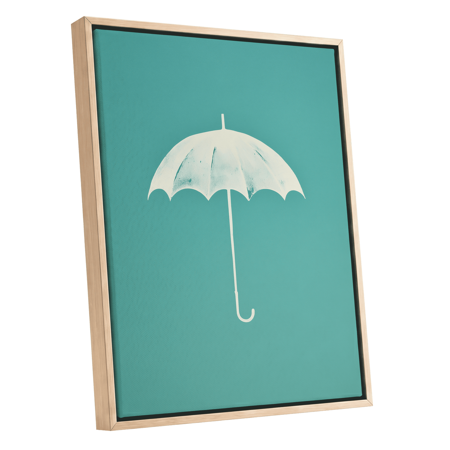 Shelter in Seafoam – oak framed canvas option