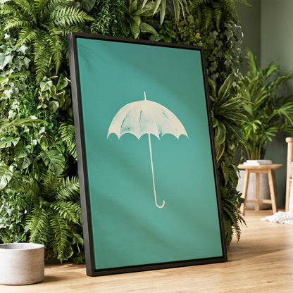 Shelter in Seafoam – wall art displayed in a styled interior, gallery view 1