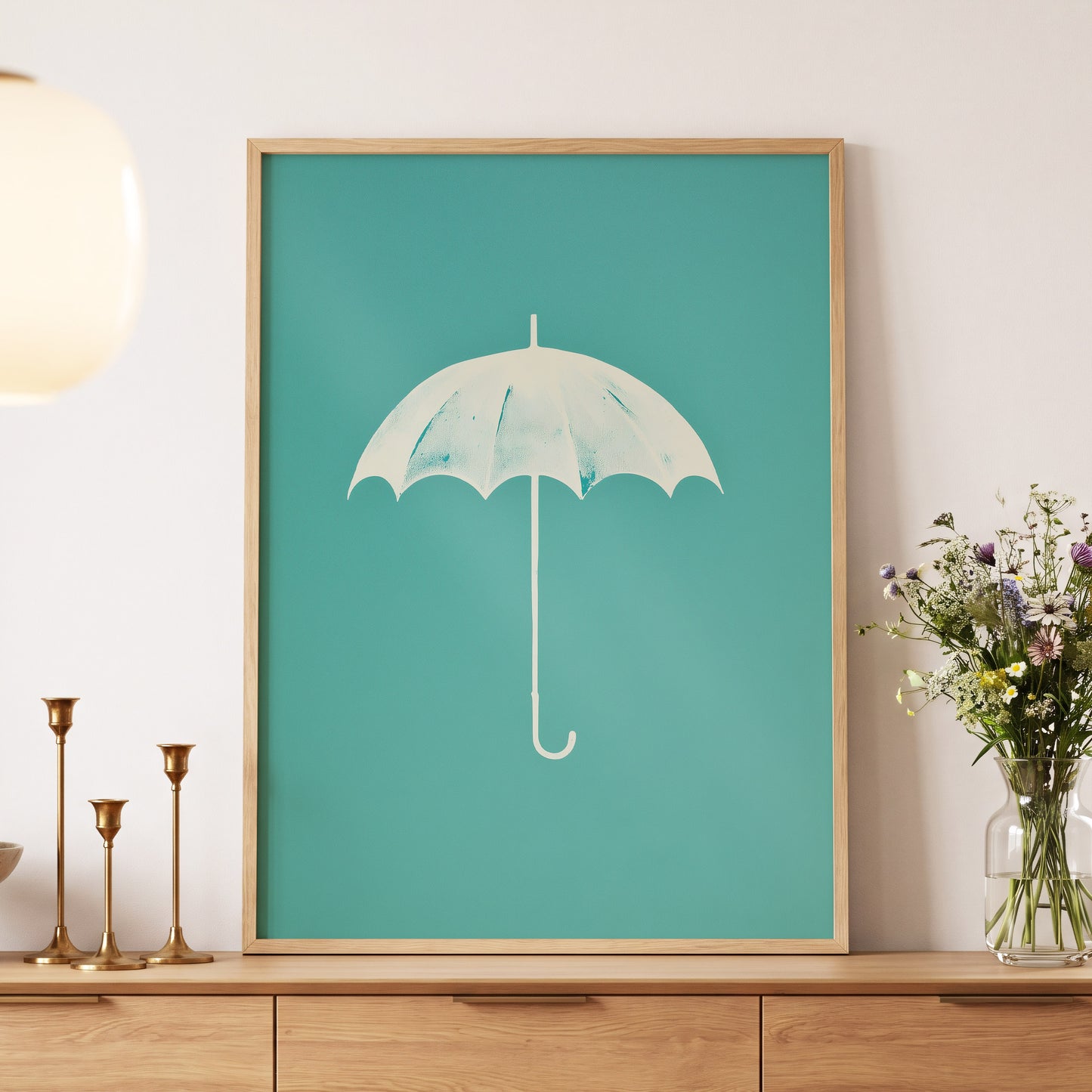 Shelter in Seafoam – wall art displayed in a styled interior, gallery view 5