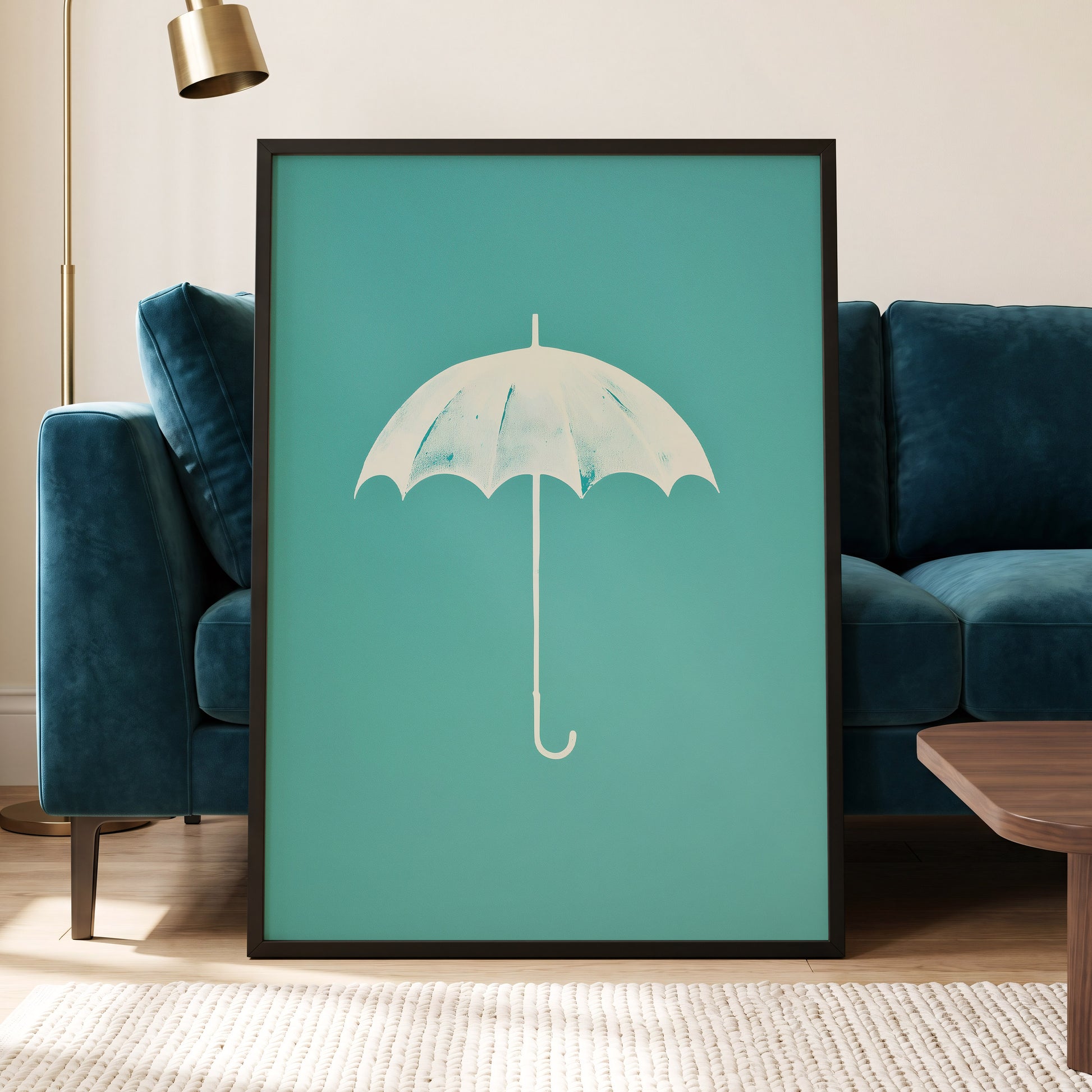 Shelter in Seafoam – wall art displayed in a styled interior, gallery view 6