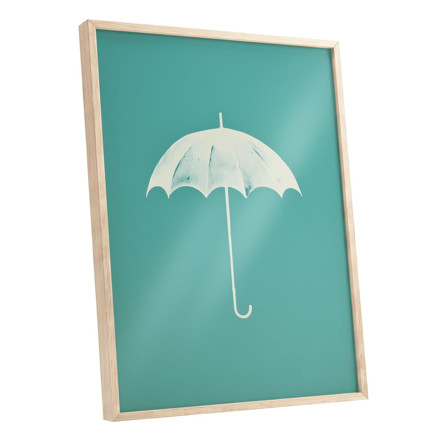 Shelter in Seafoam – oak framed poster option