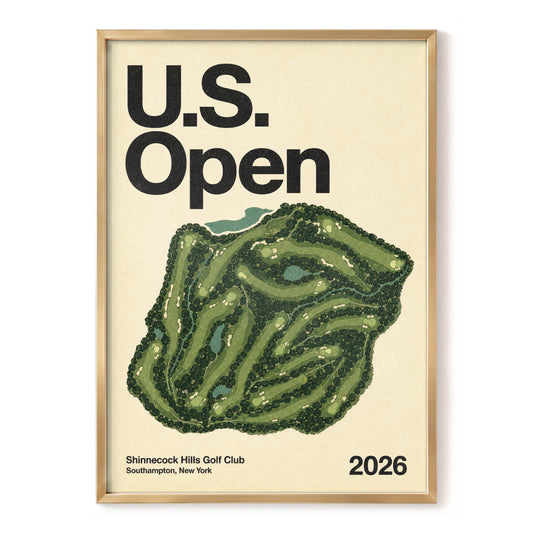 Shinnecock Open, black, green, beige nature wall art, front artwork view