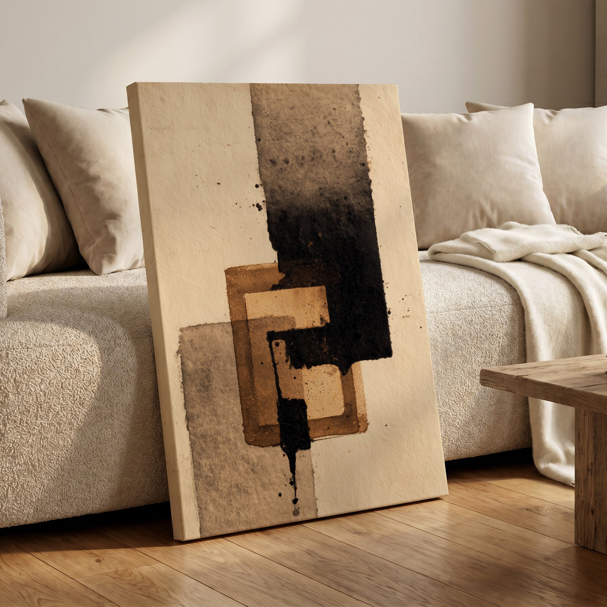 Sienna Interlock – canvas wall art in a styled interior, gallery view 1