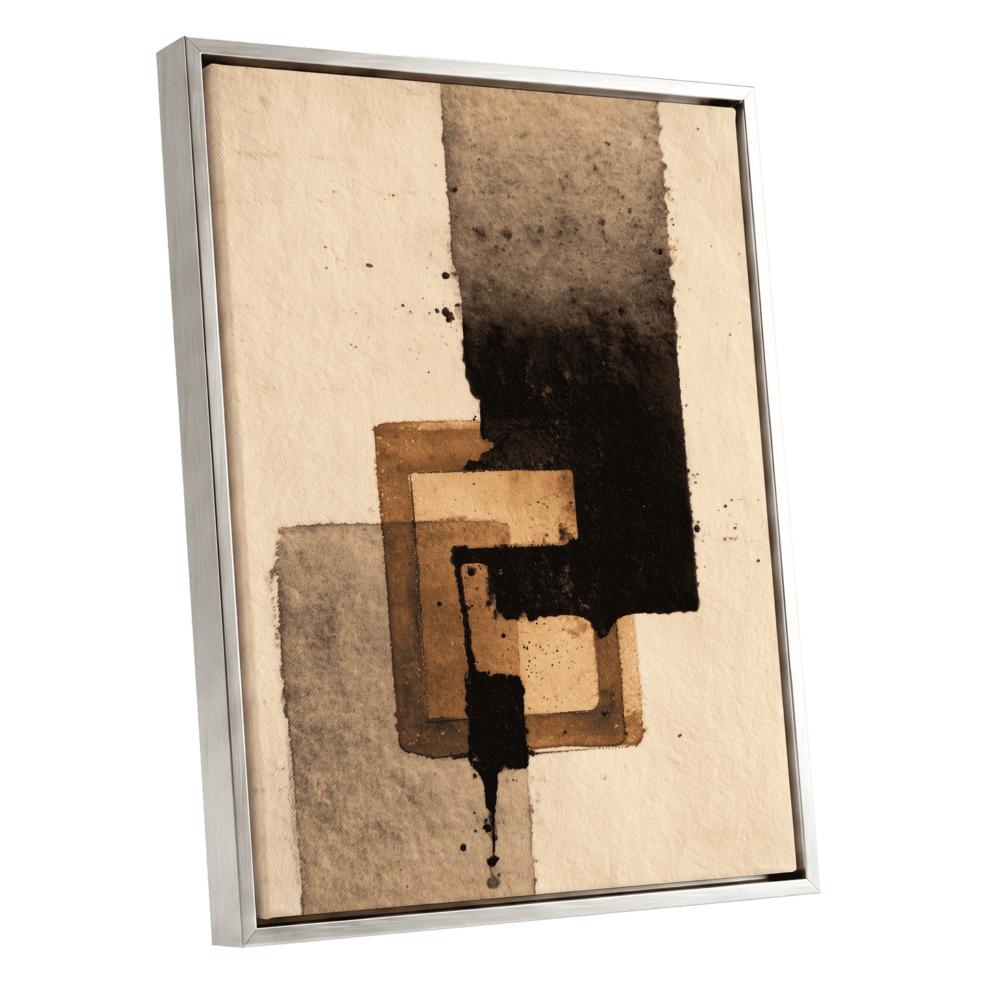 Sienna Interlock – silver framed canvas option