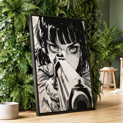 Sightline Noir, black, white, gray minimalist wall art displayed in a styled interior, gallery view 2