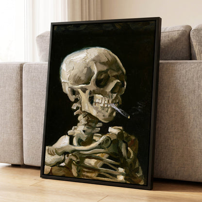 Smoke and Bone, black, beige, brown abstract wall art displayed in a styled interior, gallery view 4