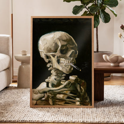 Smoke and Bone, black, beige, brown abstract wall art displayed in a styled interior, gallery view 6