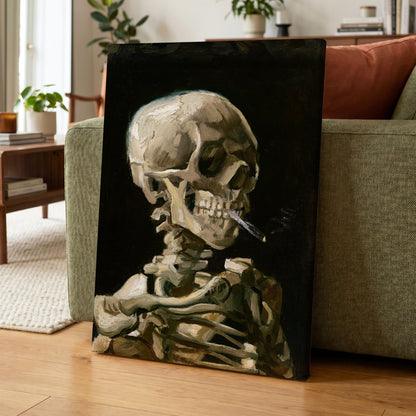 Smoke and Bone, black, beige, brown abstract wall art displayed in a styled interior, gallery view 7