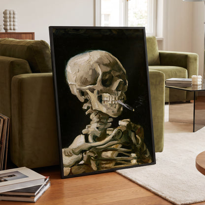 Smoke and Bone, black, beige, brown abstract wall art displayed in a styled interior, gallery view 9