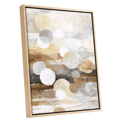 Soft Stone Drift Abstract – oak framed canvas option