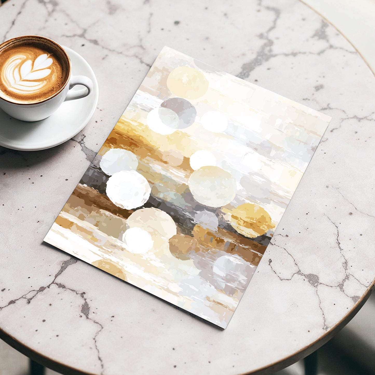 Soft Stone Drift Abstract – wall art displayed in a styled interior, gallery view 3