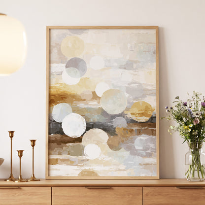 Soft Stone Drift Abstract – wall art displayed in a styled interior, gallery view 5