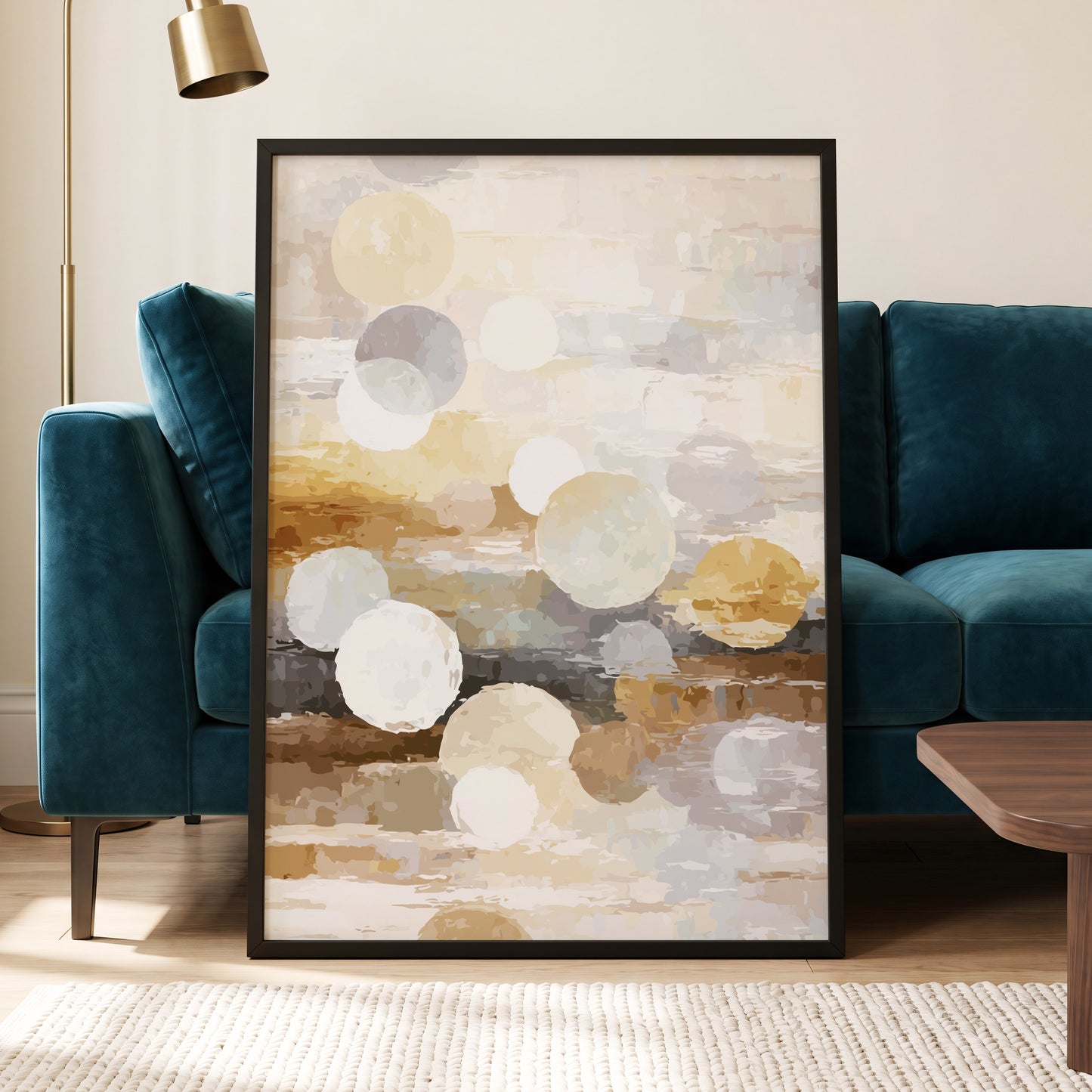 Soft Stone Drift Abstract – wall art displayed in a styled interior, gallery view 6