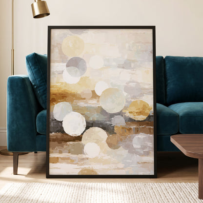 Soft Stone Drift Abstract – wall art displayed in a styled interior, gallery view 6