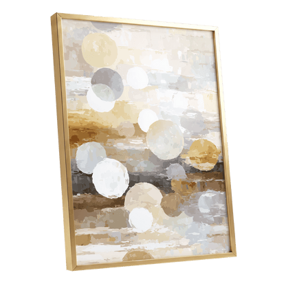 Soft Stone Drift Abstract – gold framed poster option