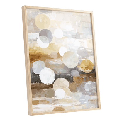 Soft Stone Drift Abstract – oak framed poster option