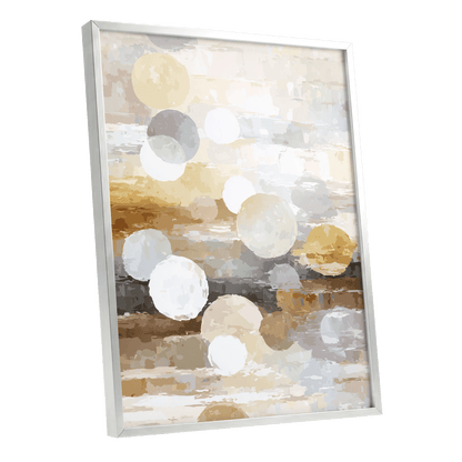 Soft Stone Drift Abstract – silver framed poster option