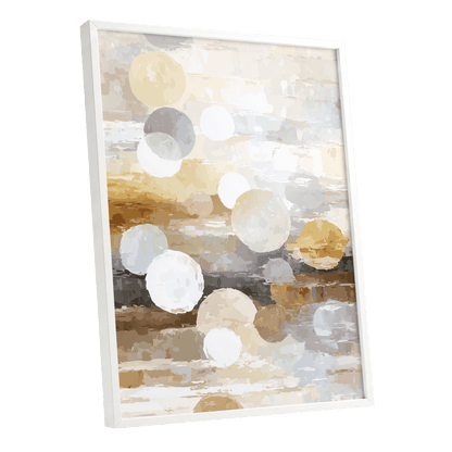 Soft Stone Drift Abstract – white framed poster option