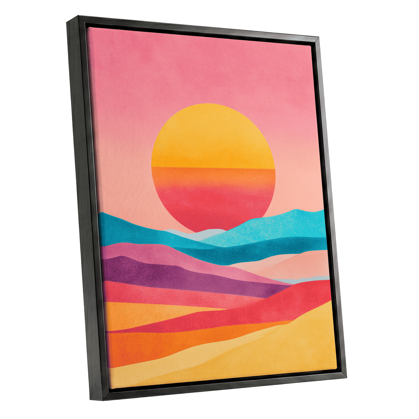Solar Drift – black framed canvas option