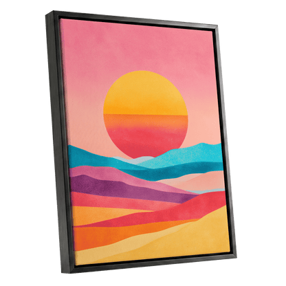Solar Drift – black framed canvas option