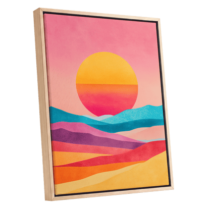Solar Drift – oak framed canvas option