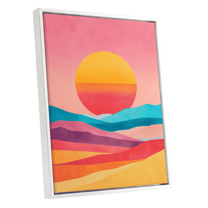 Solar Drift – white framed canvas option