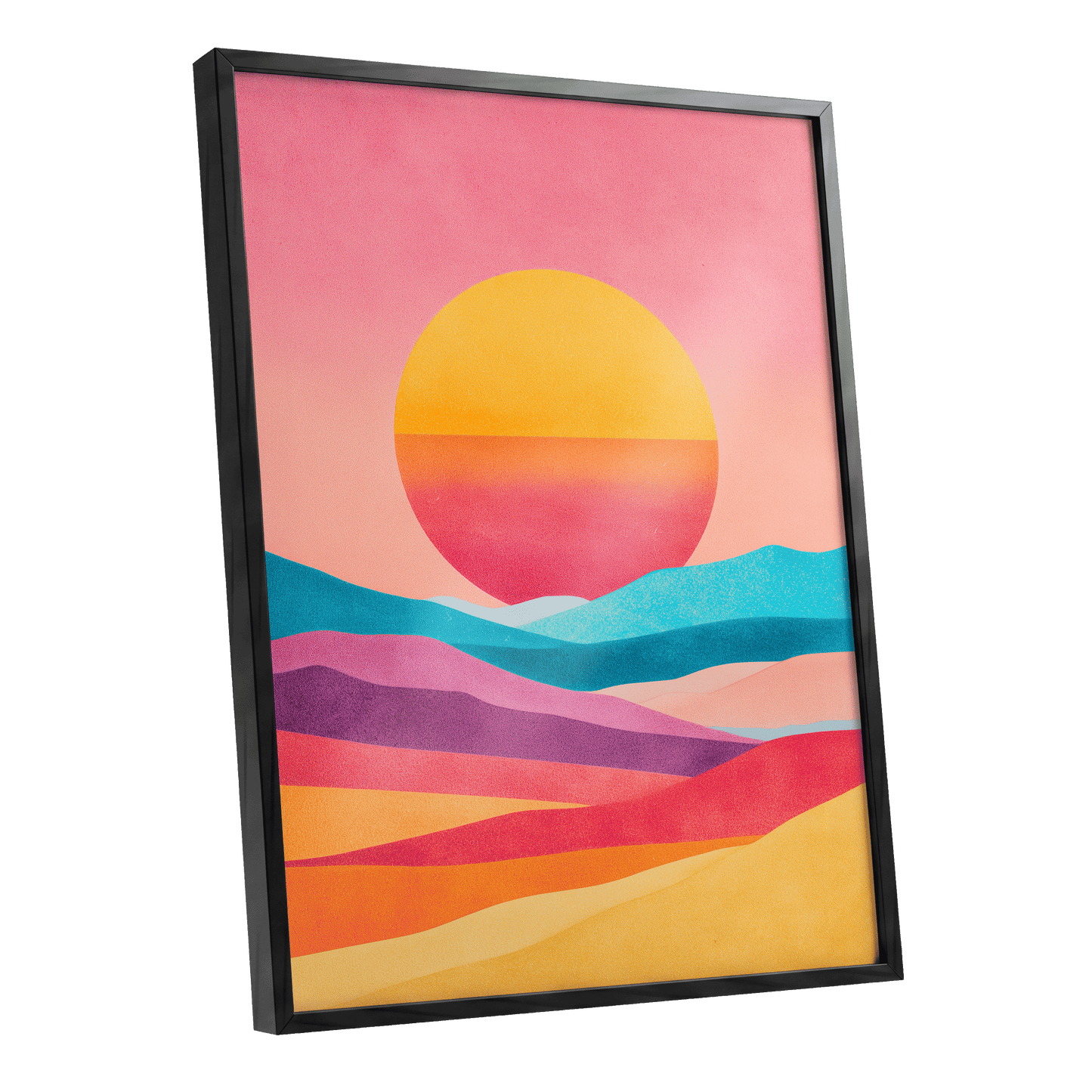 Solar Drift – black framed poster option