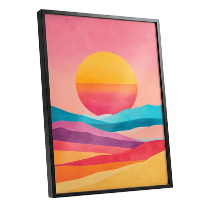 Solar Drift – black framed poster option