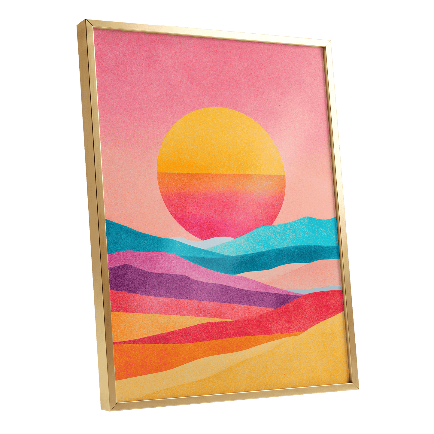 Solar Drift – gold framed poster option