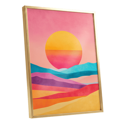 Solar Drift – gold framed poster option