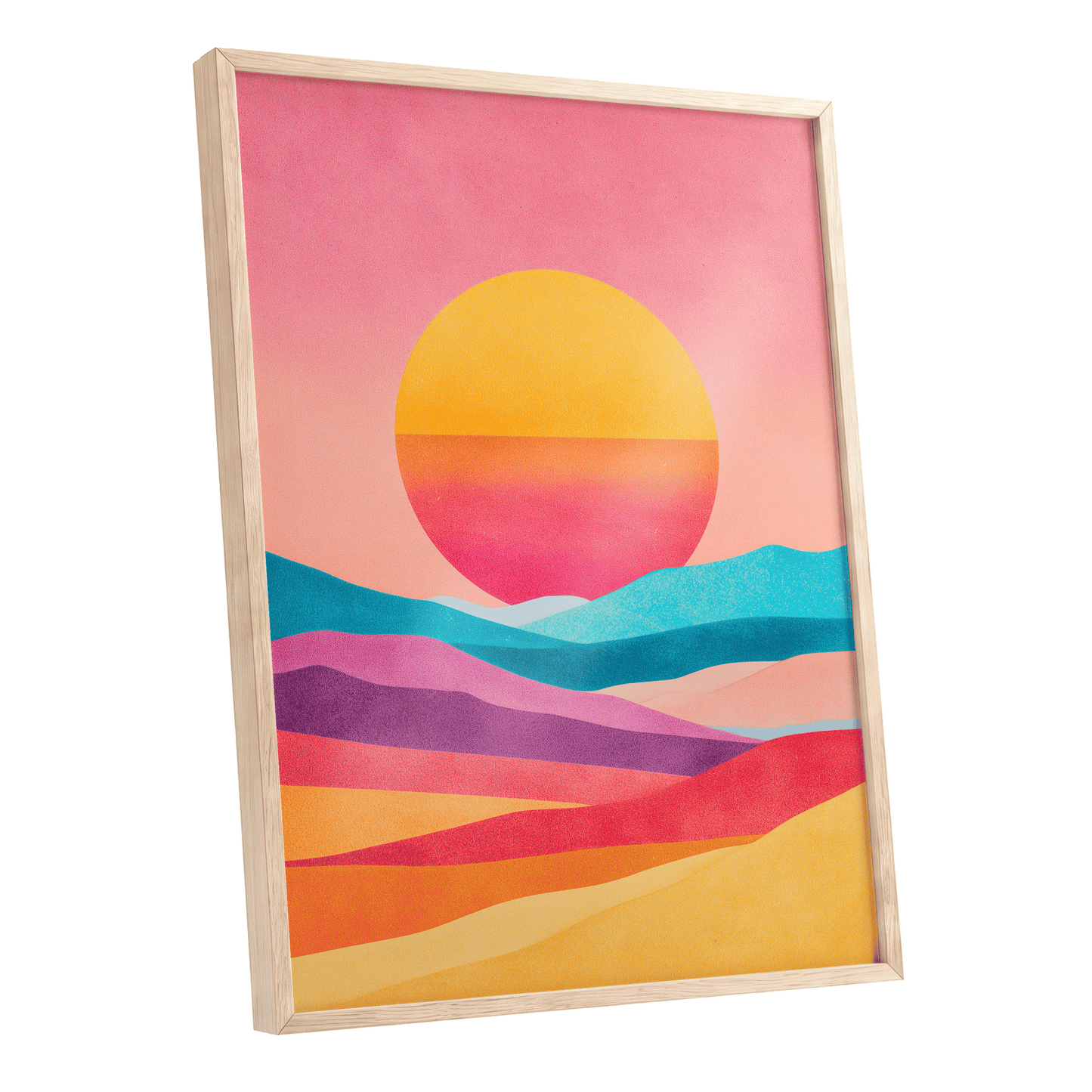 Solar Drift – oak framed poster option