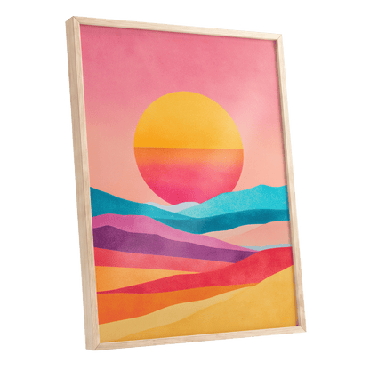 Solar Drift – oak framed poster option